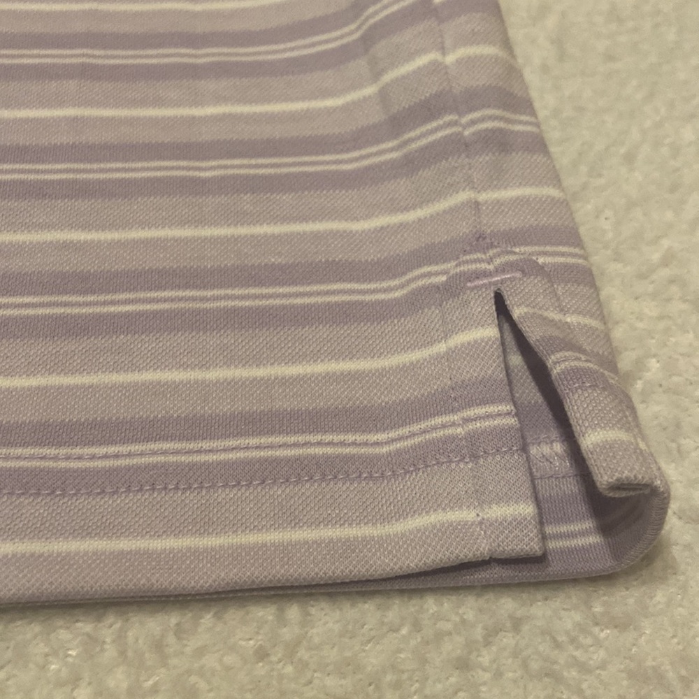 LANDS END Size XL TraditionL Fit 3 Button Polo Shirt Lavender - Picture 7 of 8